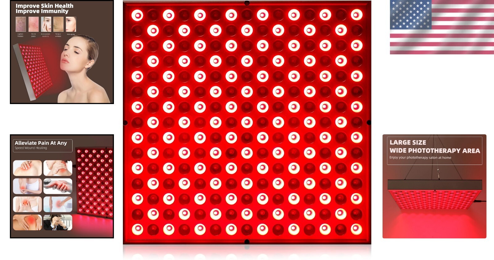 Dual Wavelength LED Red Light Therapy Device for Skin Health & Joint Pain Relief