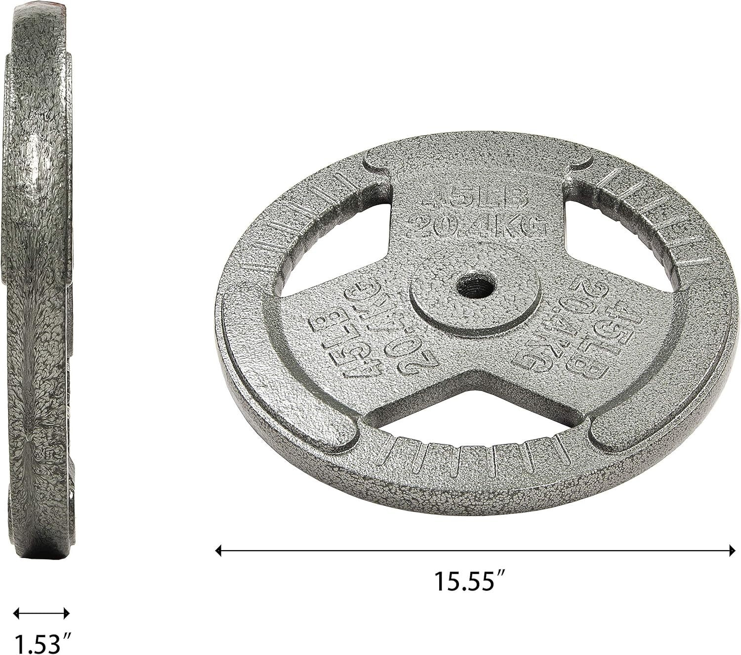 Durable Cast Iron Weight Plates for Strength Training - Olympic/Standard Sizes