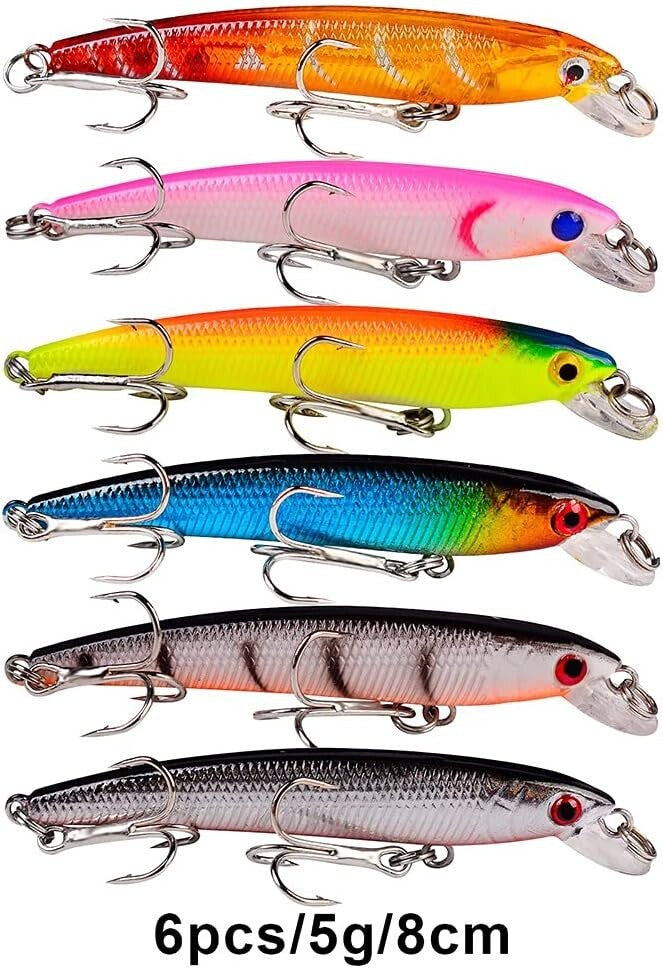 Gift-Ready 53pcs Fishing Lures Set - Realistic Baits for Freshwater & Saltwater