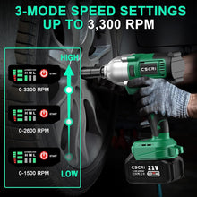 Load image into Gallery viewer, Cordless Impact Wrench Kit - 1/2 inch Brushless 740 Ft-lbs Torque Lightweight