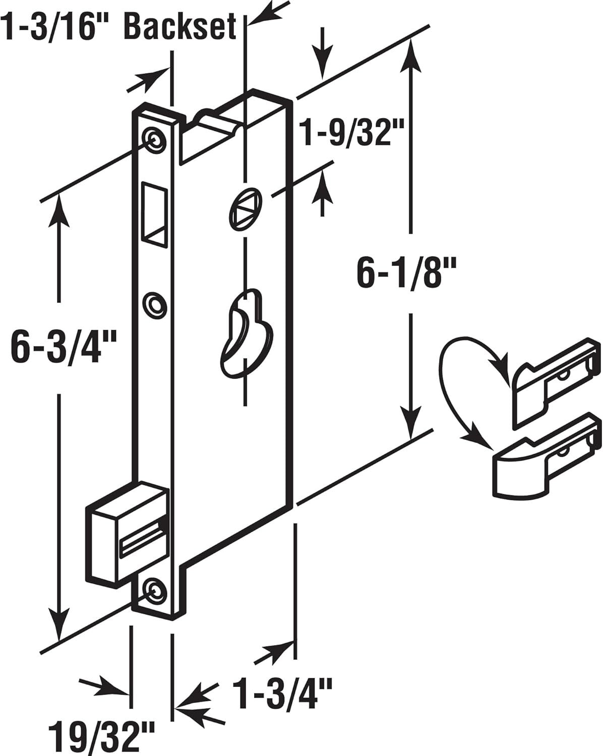 Durable Diecast Black Lever Handle Set for Storm Doors - Keyed for Security
