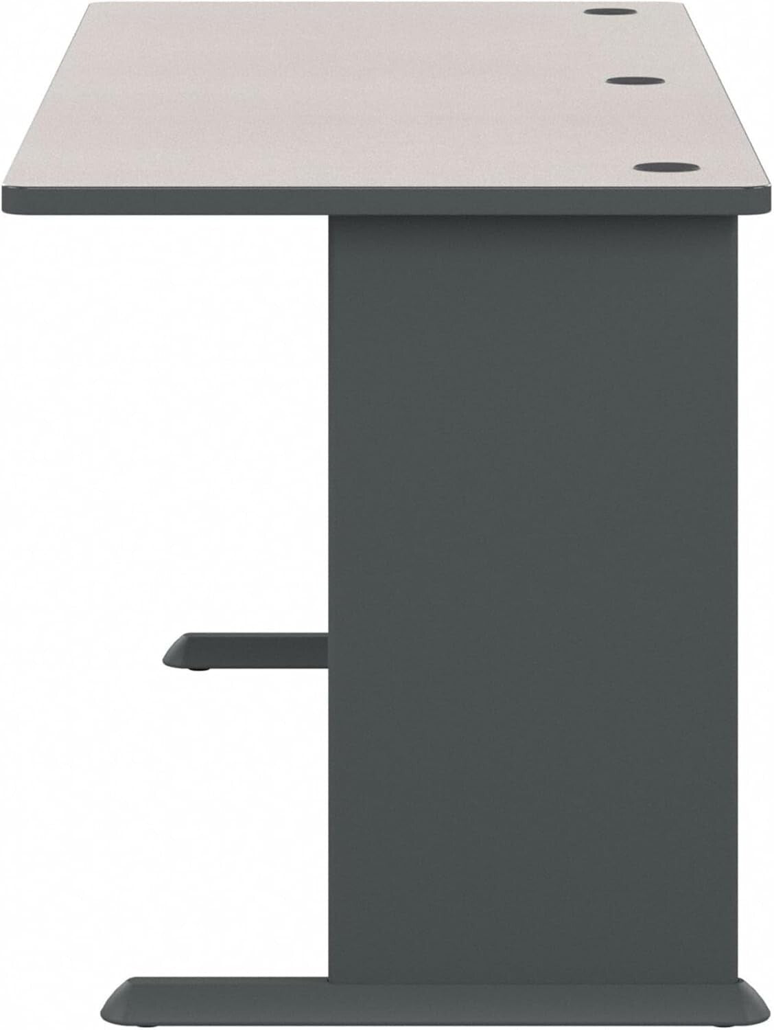 Bush 72W Executive Desk with Wire Management - Slate & White Spectrum Elegance