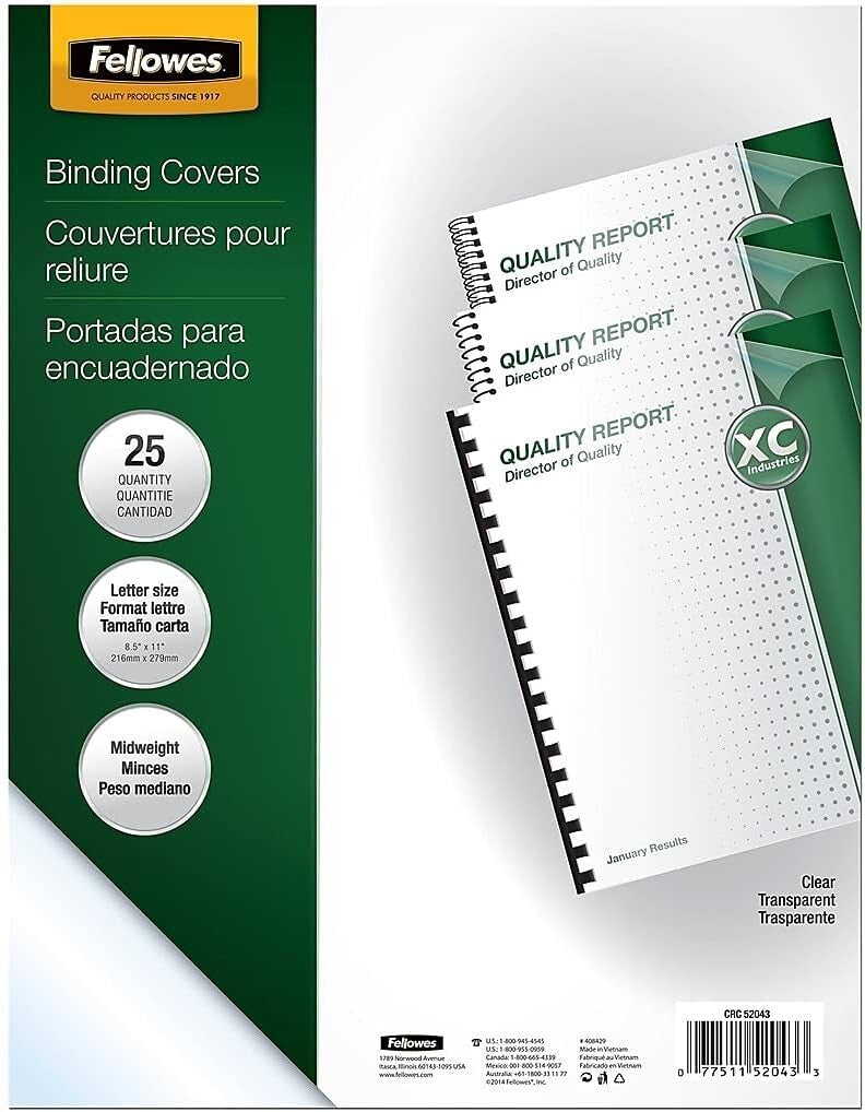 200 Pack Durable 8mil Clear PVC Binding Covers - For Documents & Presentations