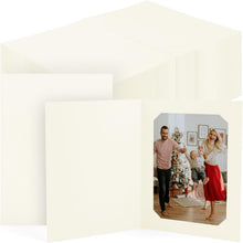 Load image into Gallery viewer, Modern Ivory Cardboard Photo Folders, 100-Pack for Special Events and Home Decor