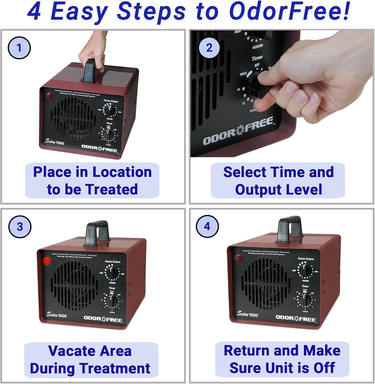 Touch Control Ozone Generator for Odor-Free Living in Apartments and Vehicles