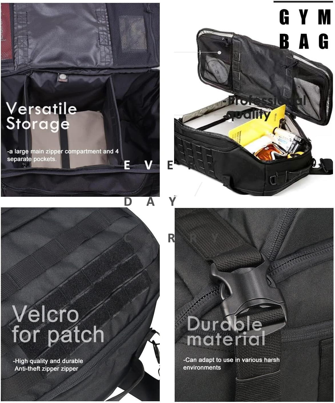 45L Multi-Functional Gym & Travel Bag: Tactical, Stylish & Comfortable Carrying