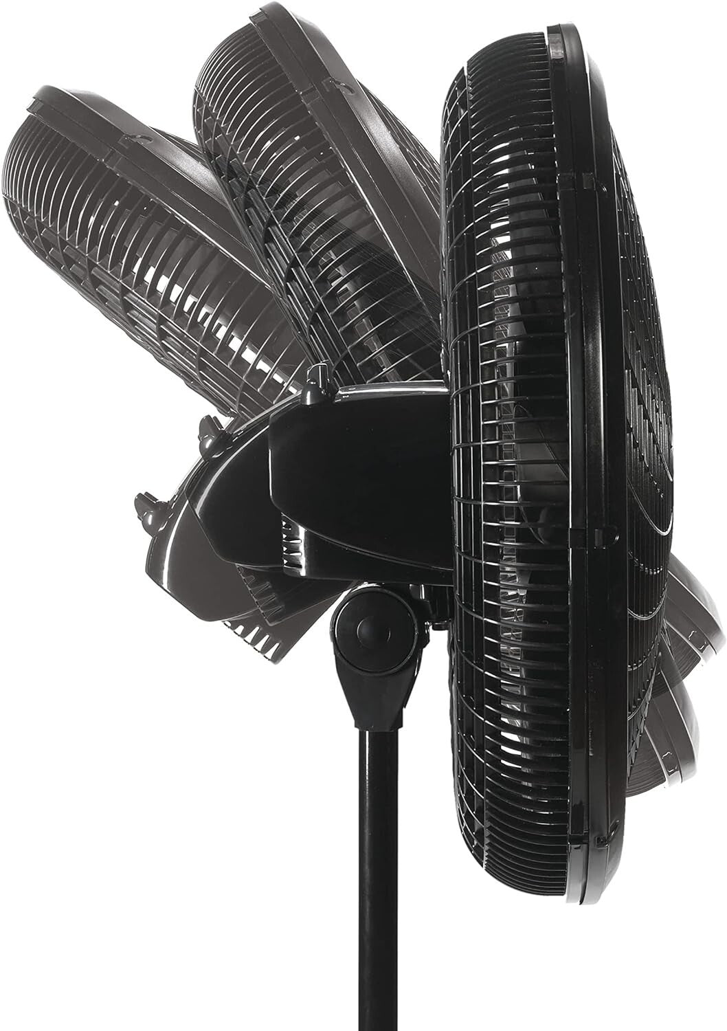 Portable 3-Speed Pedestal Fan - Adjustable Height & Quiet Operation, 18" Black