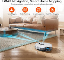 Load image into Gallery viewer, LiDAR Mapping Robot Vacuum with Long-Lasting Self-Empty Station for Smart Homes