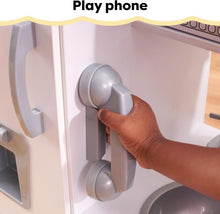Load image into Gallery viewer, Sustainable Vintage Play Kitchen with Removable Sink &amp; Play Phone, White Finish