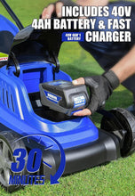 Load image into Gallery viewer, Lightweight 40V Electric Lawn Mower with Quick Fold Design &amp; 4.0Ah Battery