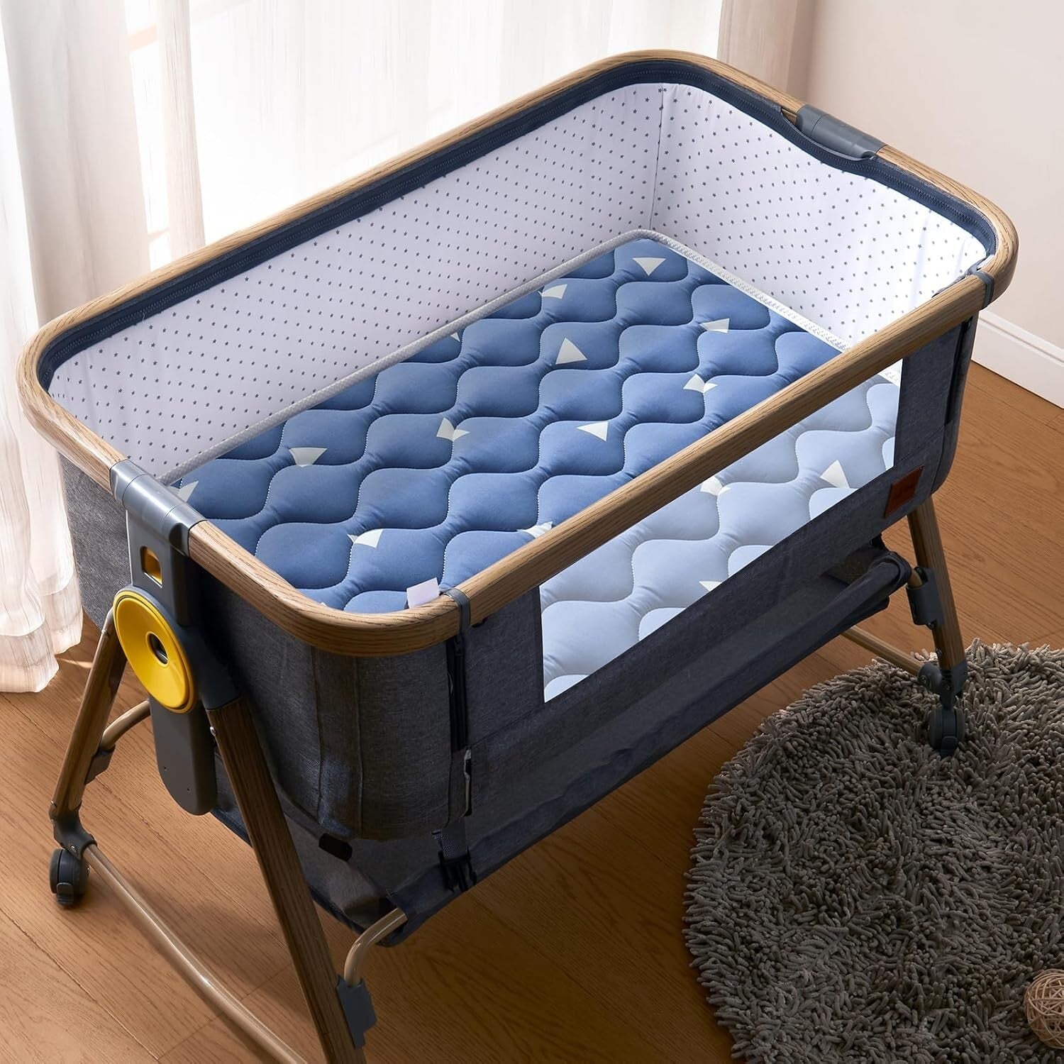 Firm Support Baby Bassinet Mattress 47x23.6 - Soft Breathable Fabric Design