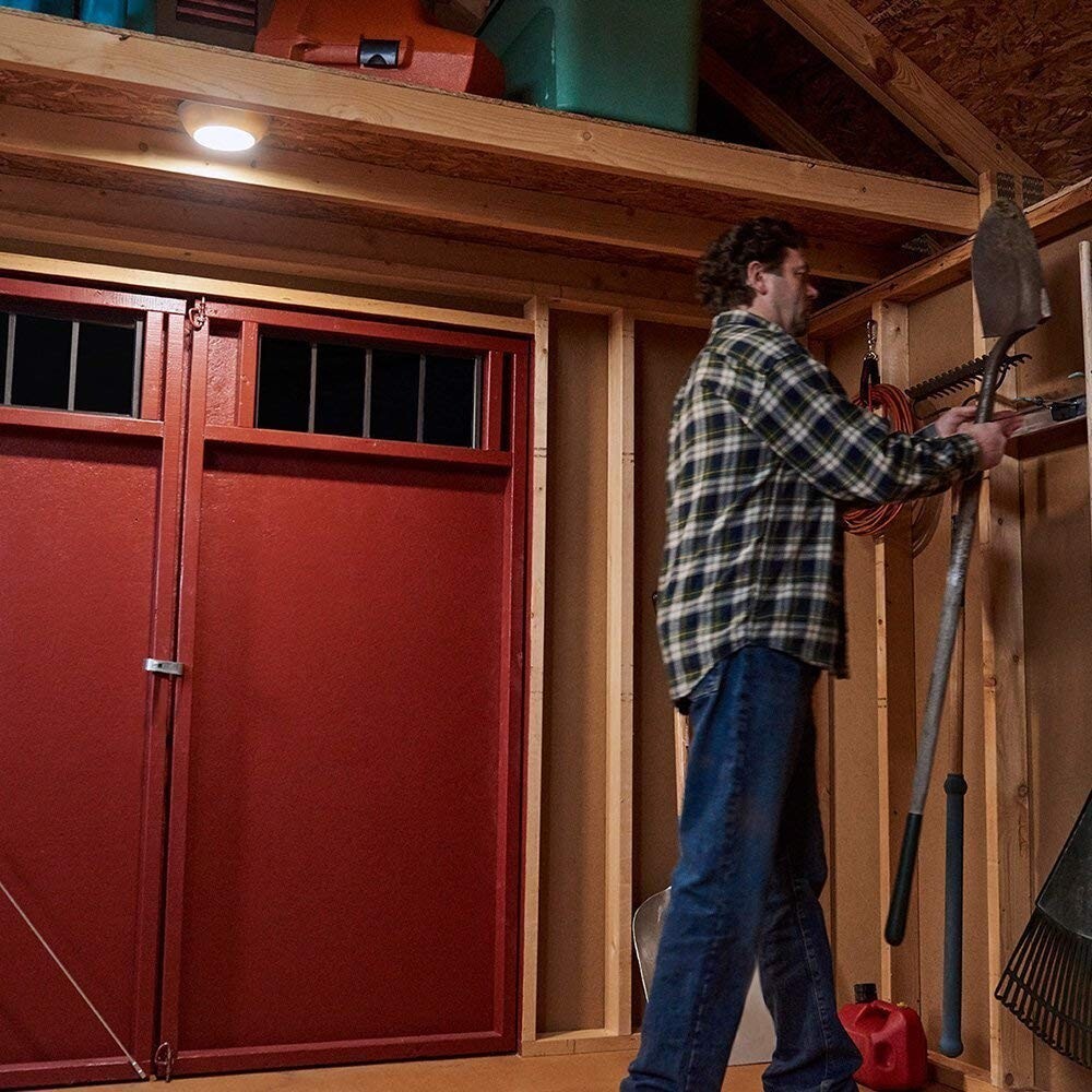 Beams MB990 300 Lumen LED Motion Sensor Ceiling Light, 2-Pack, Battery Operated