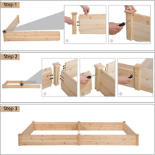 Load image into Gallery viewer, Natural Wood Raised Garden Bed - 8x4ft Planter for Healthy Vegetables &amp; Flowers