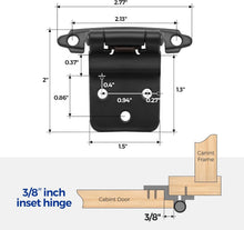 Load image into Gallery viewer, Heavy-Duty 60 Pairs Matte Black Self-Closing Hinges - Easy Install for Cabinets