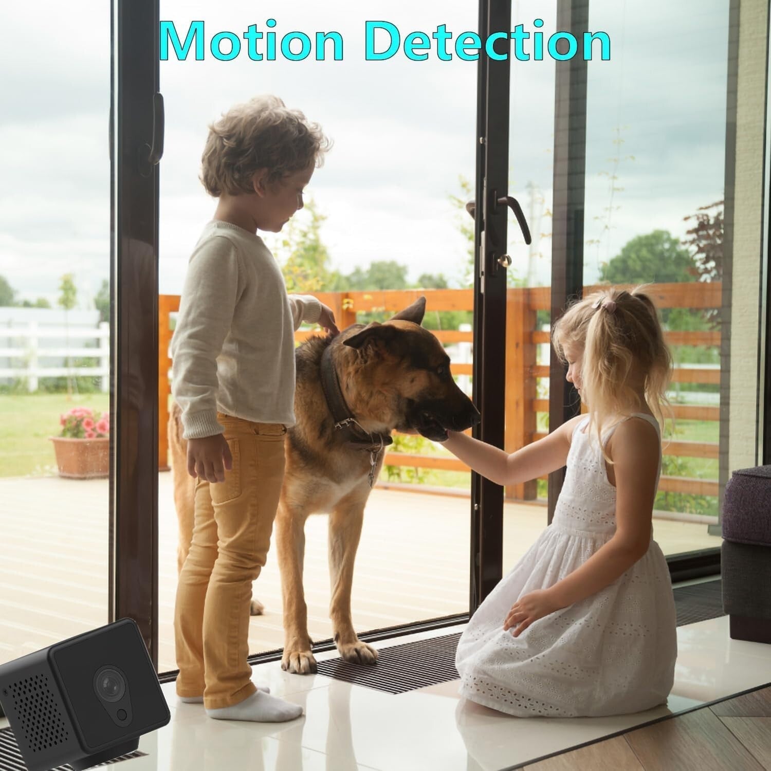 Compact Wireless Security Camera with 150° View - Perfect for Indoor/Outdoor Use
