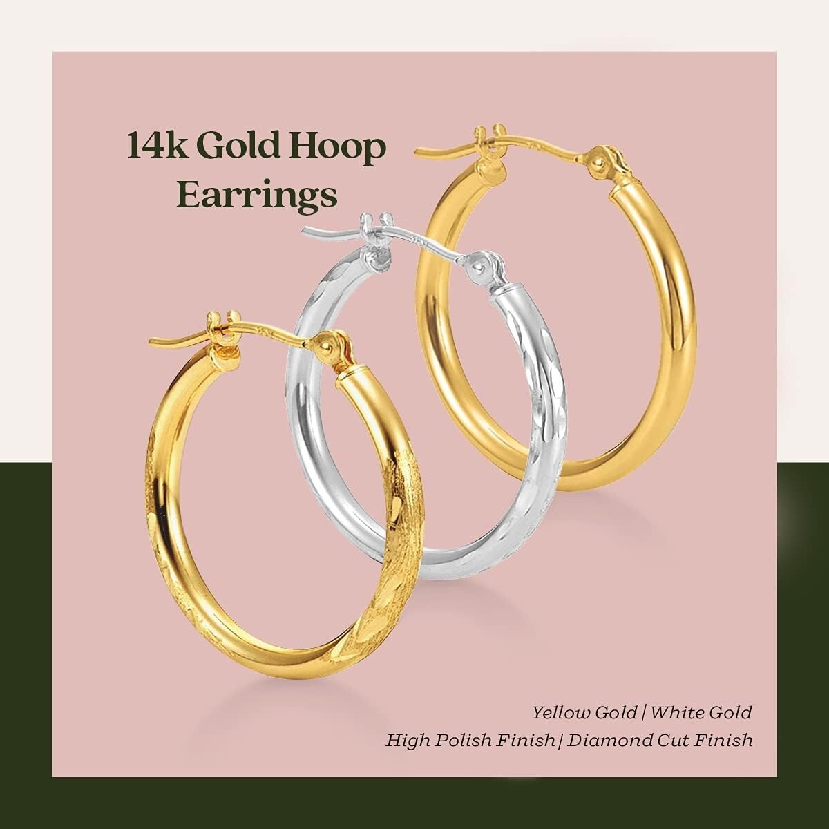 Hypoallergenic 14k Gold Huggie Hoops - Stylish 25mm Earrings for Any Occasion