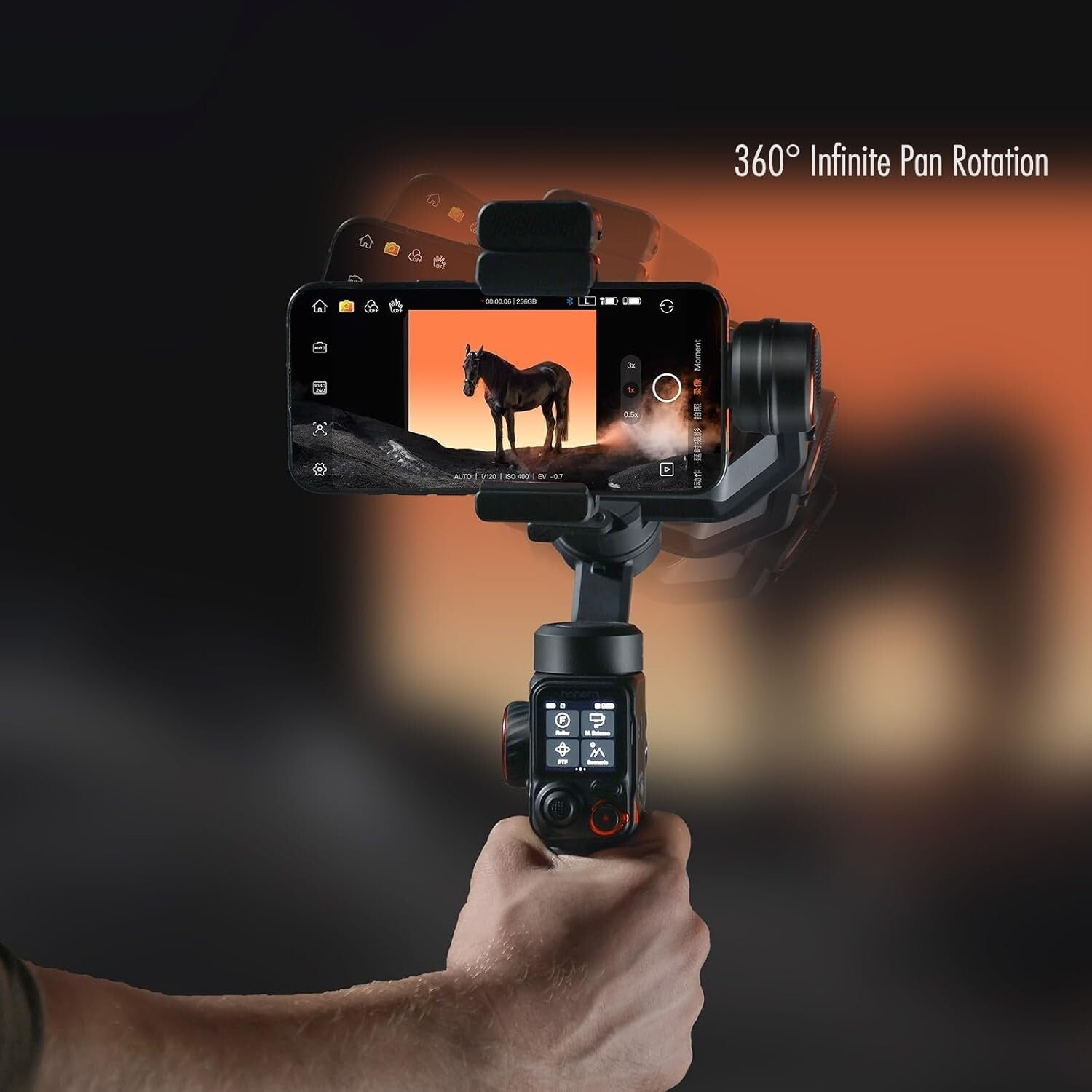iSteady M7 Smartphone Gimbal Stabilizer with Touchscreen Remote & Fill Light