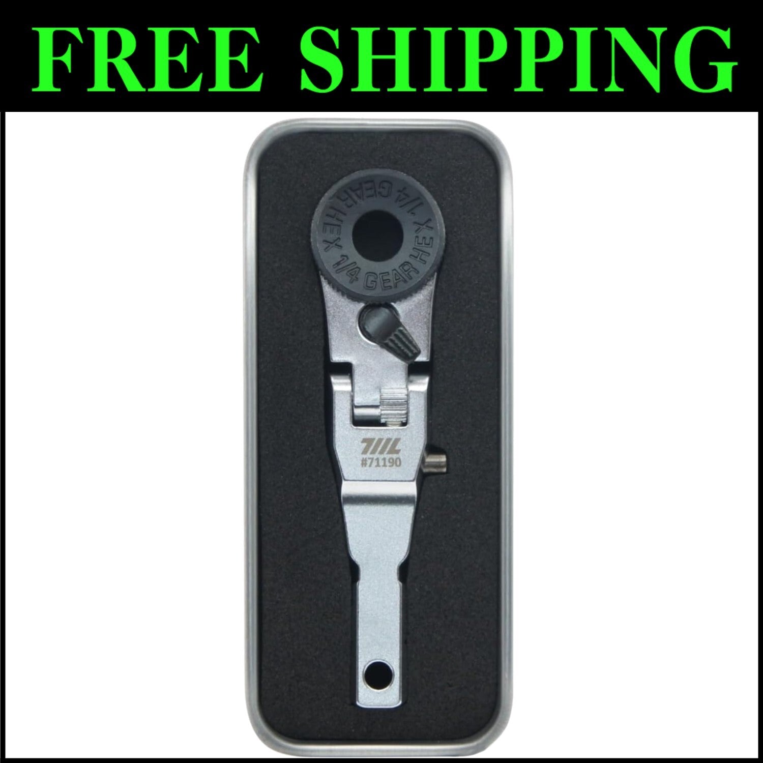 Flat End Flex Head EDC Ratchet Wrench for Leatherman Multitools - Compact Design