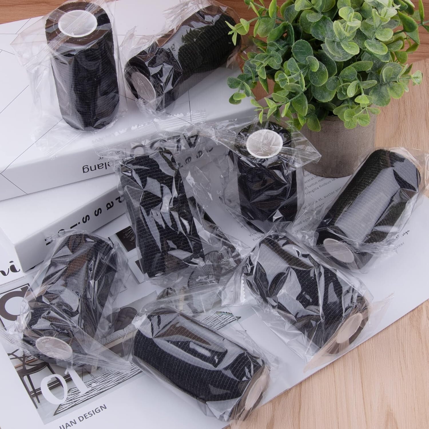 Breathable 4'' Self-Adherent Bandage Wrap for Athletics & Pet Care – 40 Rolls