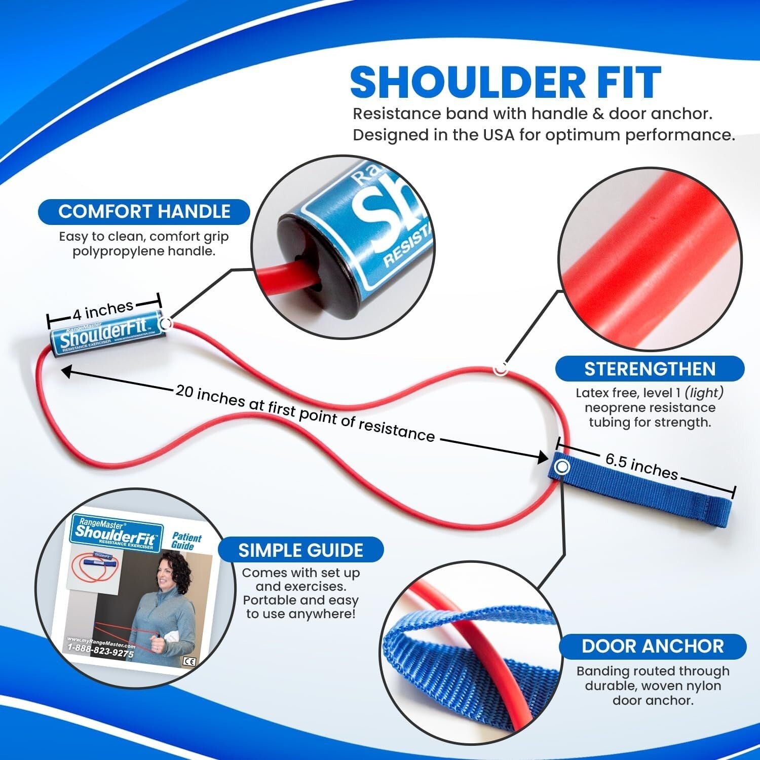 FSA/HSA Approved Shoulder Rehab Kit – Adjustable Pulley & Resistance Exercises