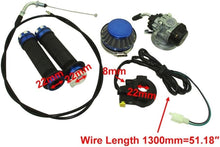 Load image into Gallery viewer, Racing Carburetor &amp; Blue Throttle Handle Grips Kit for 50cc-80cc Motorized Bikes