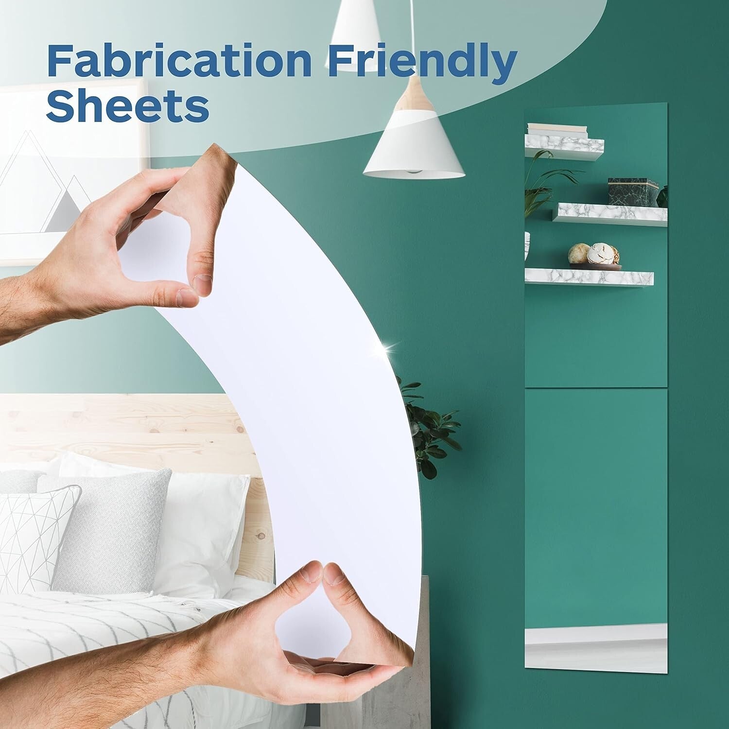 Clear Reflection 12x24 Acrylic Mirrors Set - Shatterproof & Customizable Design