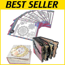 Load image into Gallery viewer, Art Deco Mini Album Die-Cuts 15x15CM - Perfect for Scrapbooking &amp; DIY Cards