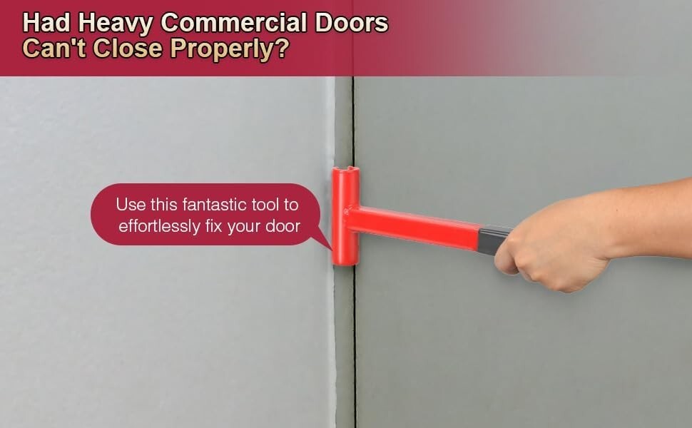 Powder-Coated Commercial Door Hinge Tool with Rubber Handle for Precision