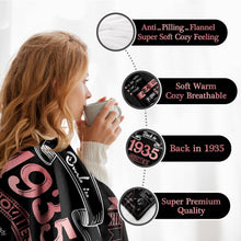 Load image into Gallery viewer, Charming 90th Birthday Throw Blanket - Rose Color, Ideal Keepsake for Her