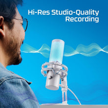 Load image into Gallery viewer, HyperX Quadcast 2 Frost – Bluetooth Podcast Microphone with One-Touch Recording