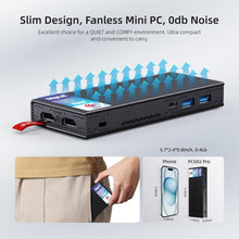 Load image into Gallery viewer, Compact Fanless Mini PC Stick Pro - 4K Dual Display, WiFi 5, Ideal for Office
