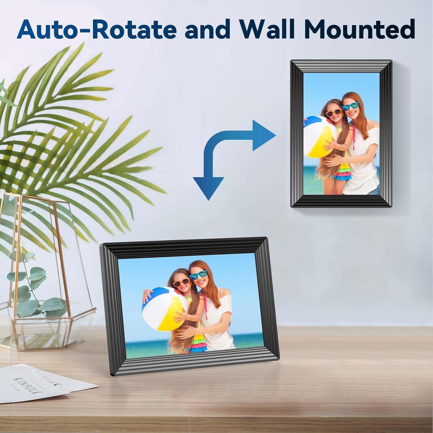 Versatile 10.1" WiFi Digital Frame with Detachable Holder - View Your Memories