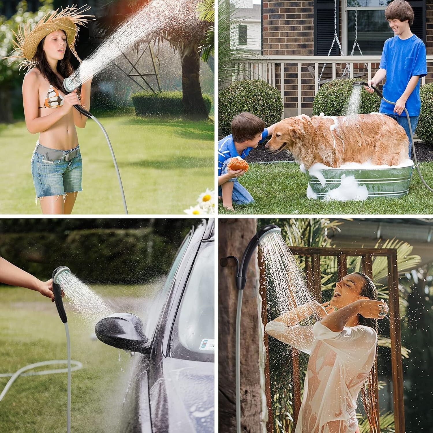 Easy-to-Use Rechargeable Camping Shower - Perfect for Adventures & Outdoor Clean