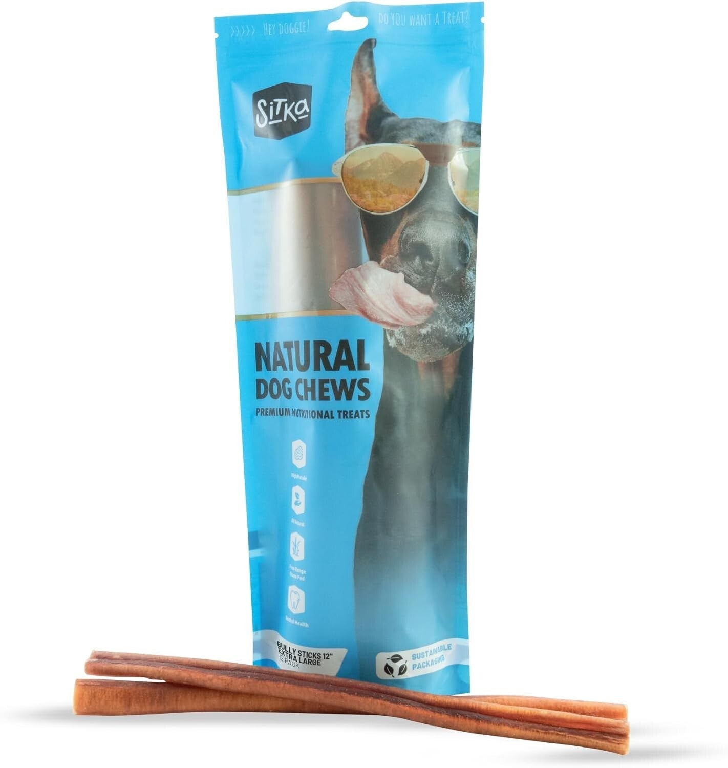 XL 12-Inch Bully Sticks - 12 Count - Natural Dog Treats for Chewing Bliss