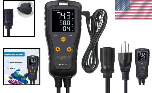 Digital Temperature Controller for Homebrew, Greenhouse & Chest Freezer 1650W