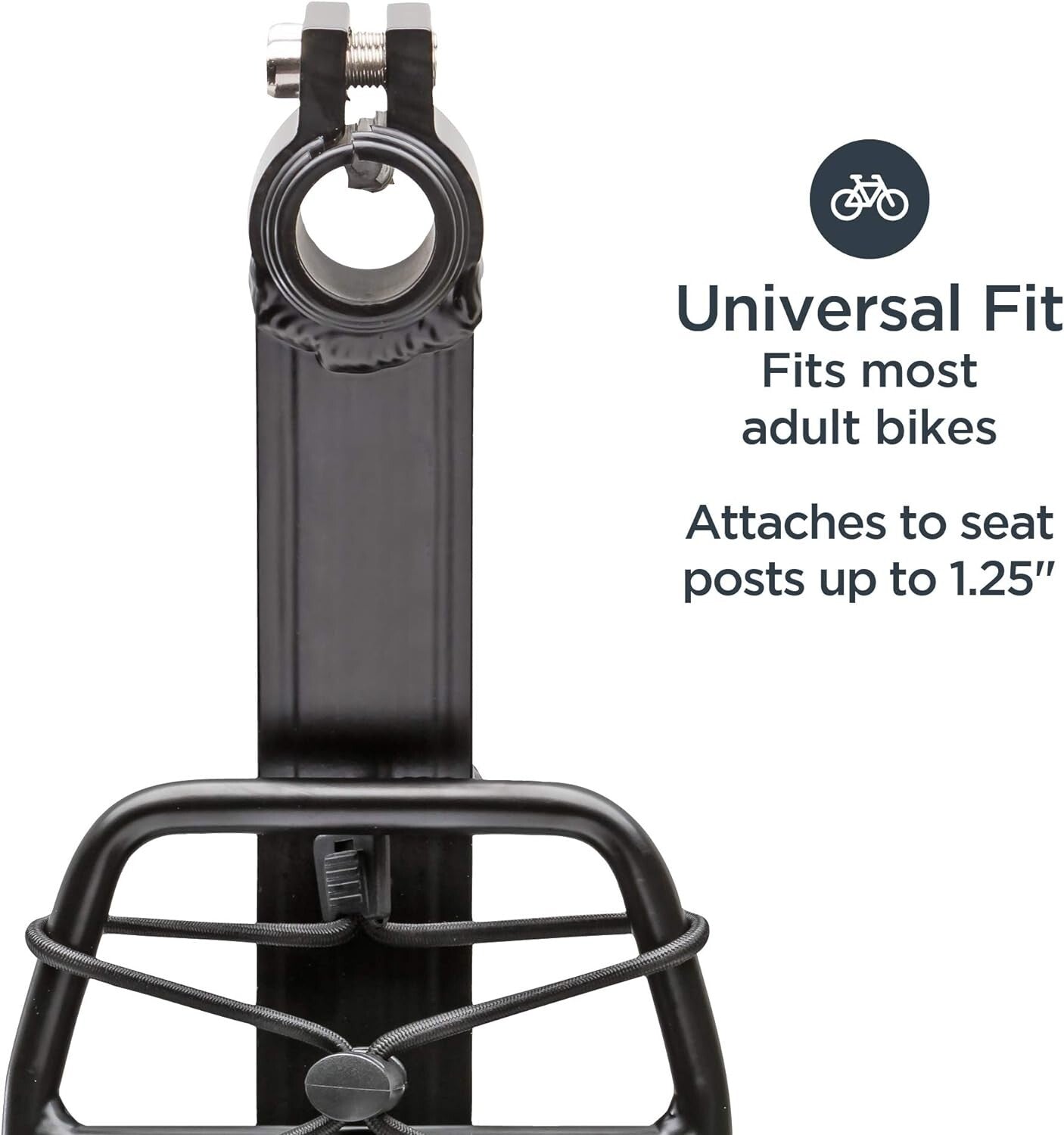 Lightweight Aluminum Rear Bike Rack, Holds Up to 26 lbs for Easy Cargo Transport