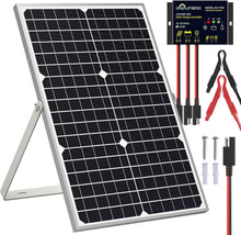 Load image into Gallery viewer, Compact 30W Solar Panel with Plug &amp; Play Charger - Ideal for RV, Boat, and More