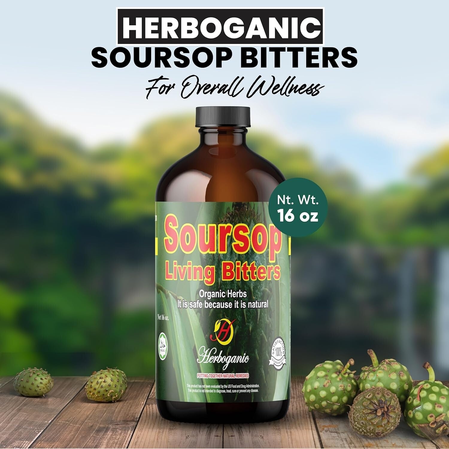 2 Pack of Soursop Living Bitters (16 Oz Each) - Enhance Vitality Naturally