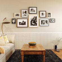 Load image into Gallery viewer, Mixed Color Solid Wood 11x14 Frames Set for Tabletop or Wall Display - 4 Pack