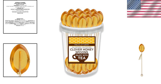Individually Wrapped Clover Honey Spoons - Ideal for Tea Parties & Gifting