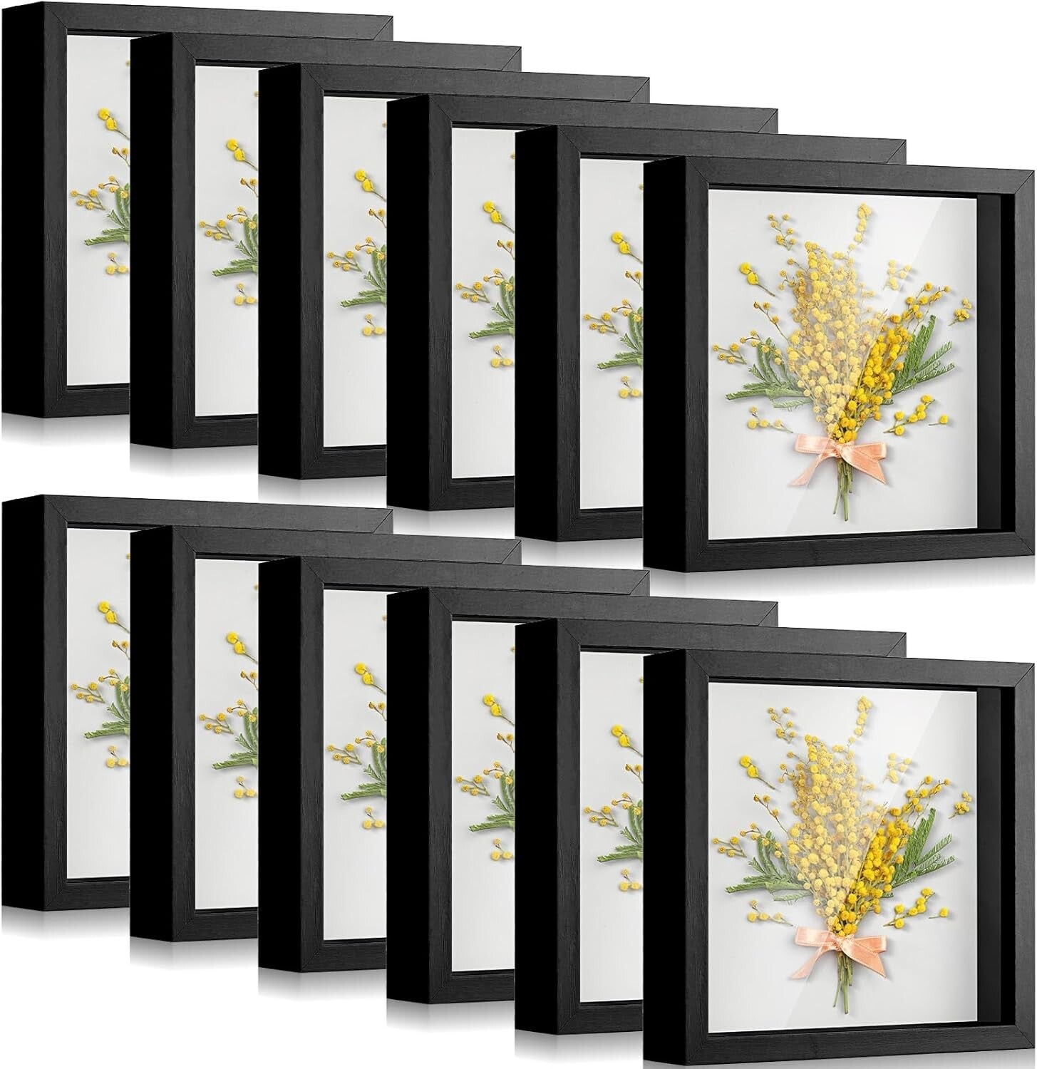 Elegant Wall Mount 12 Pcs Shadow Box Frames for Weddings & Special Events