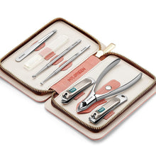 Load image into Gallery viewer, Compact Women's 7-in-1 Personal Care Manicure Kit with Stainless Steel Tools