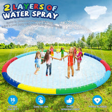 Load image into Gallery viewer, Oversized 16ft Baby Splash Pad with Customizable Water Spray for Summer Play