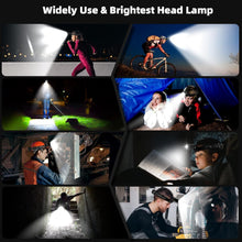 Load image into Gallery viewer, 2PCS LED Headlamp with 90° Adjustable Beam, Waterproof and Long Battery Life