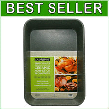 Load image into Gallery viewer, Elegant 18-Inch Ceramic Non-Stick Lasagna Pan - Dishwasher Not Recommended
