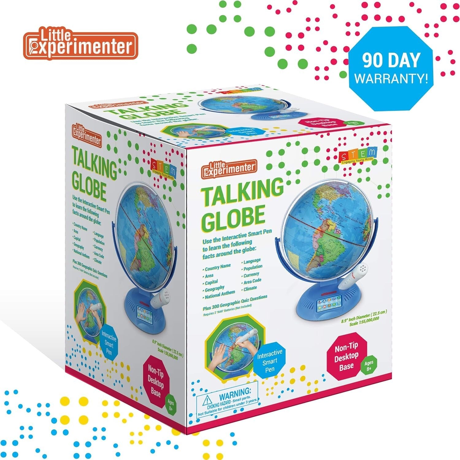 9-Inch Interactive Educational Globe with Smart Audio Pen - Fun Trivia for Kids