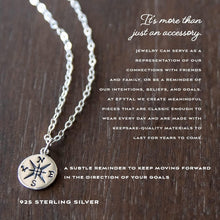 Load image into Gallery viewer, Timeless Compass Pendant Necklace - Sterling Silver/Gold Plated Graduation Gift