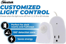 Load image into Gallery viewer, Easy Install Motion Sensor Light Control for Home - 2 Pack, 25ft Detection