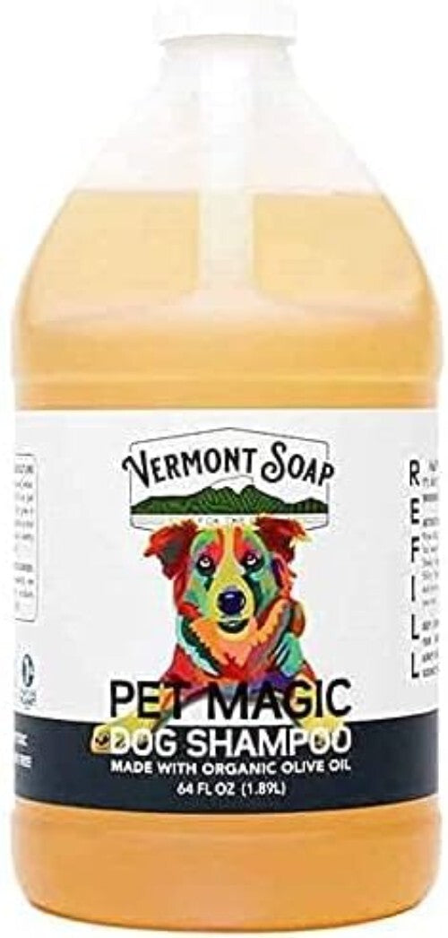 Gentle Organic Dog Shampoo with Olive Oil & Coconut for Sensitive Skin - 64oz