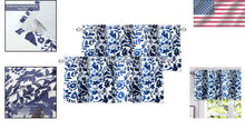 Load image into Gallery viewer, Stylish Watercolor Blooming Flower Valance – 52"W by 18"L Insulated Pair